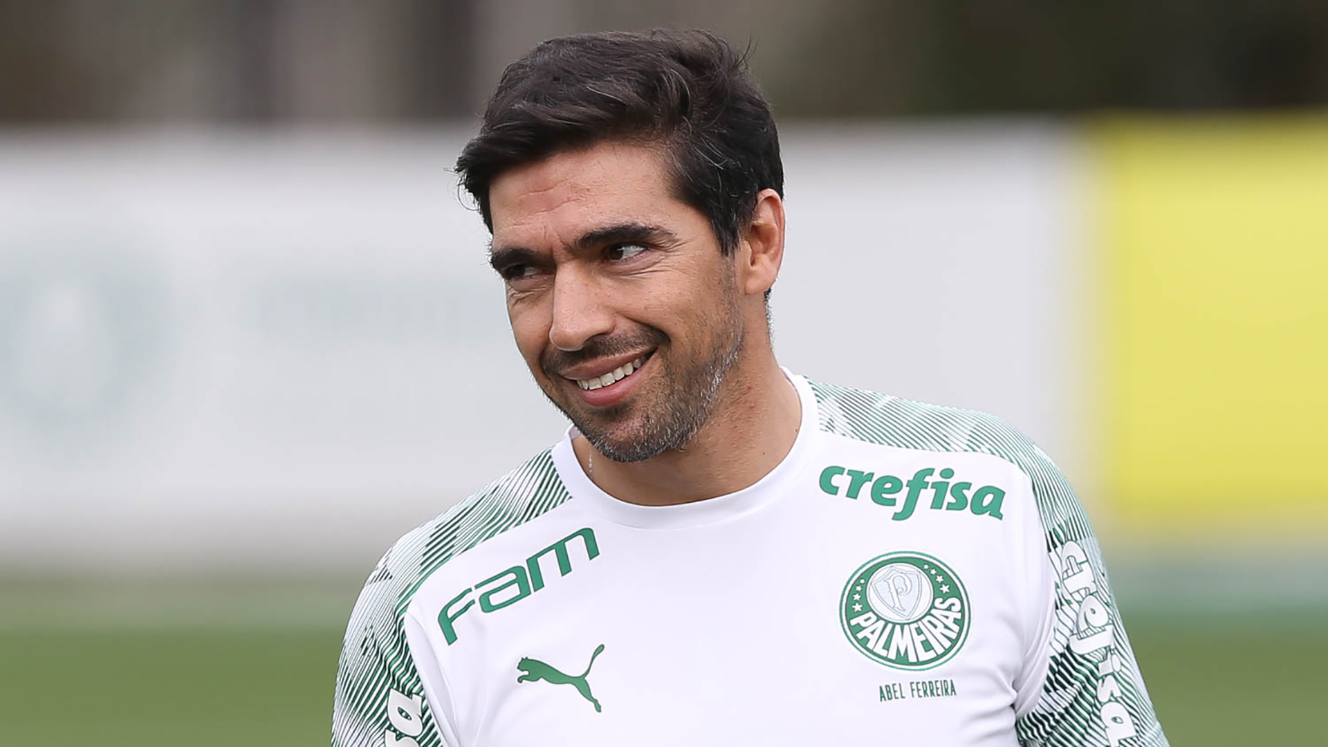 O técnico Abel Ferreira, da SE Palmeiras, durante treinamento, na Academia de Futebol. (Foto: Cesar Greco)